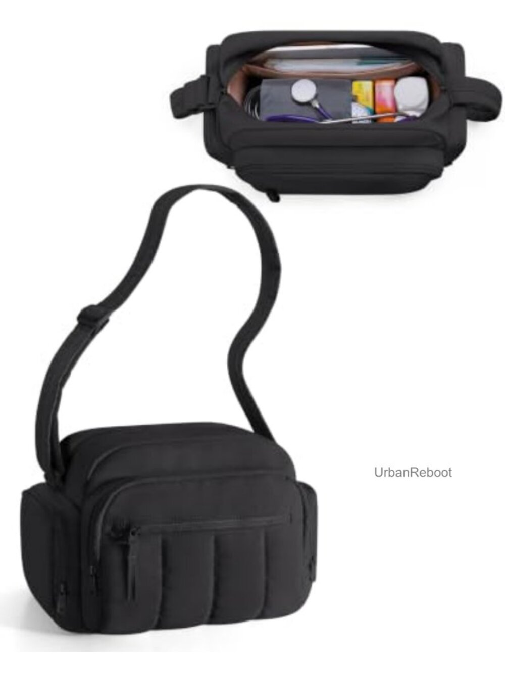 Nurse Bag Organizer Multi Pocket Medical Work Bag Crossbody